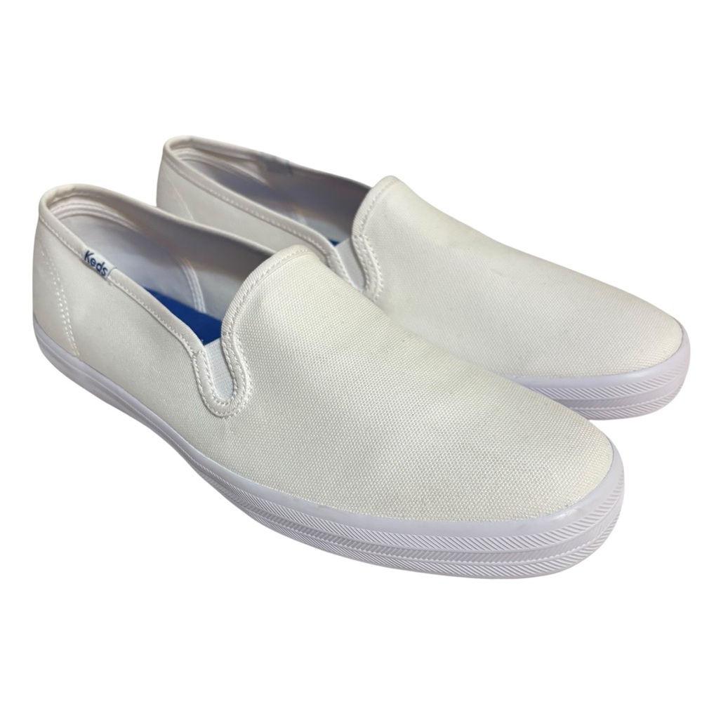 Keds sneakers Softerra white canvas slip on shoes size 10 WIDE